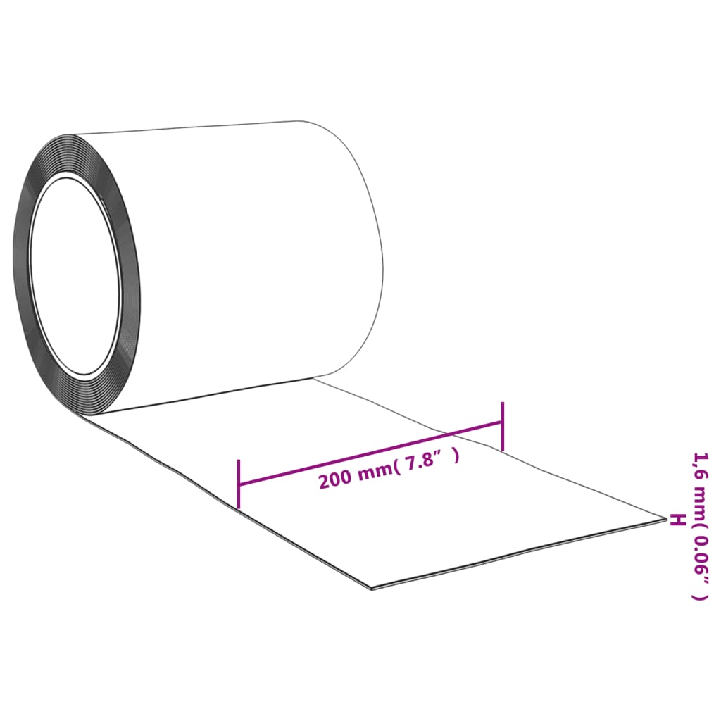PVC szalagfüggönytekercs 1,6 mm x 200 mm 25 m