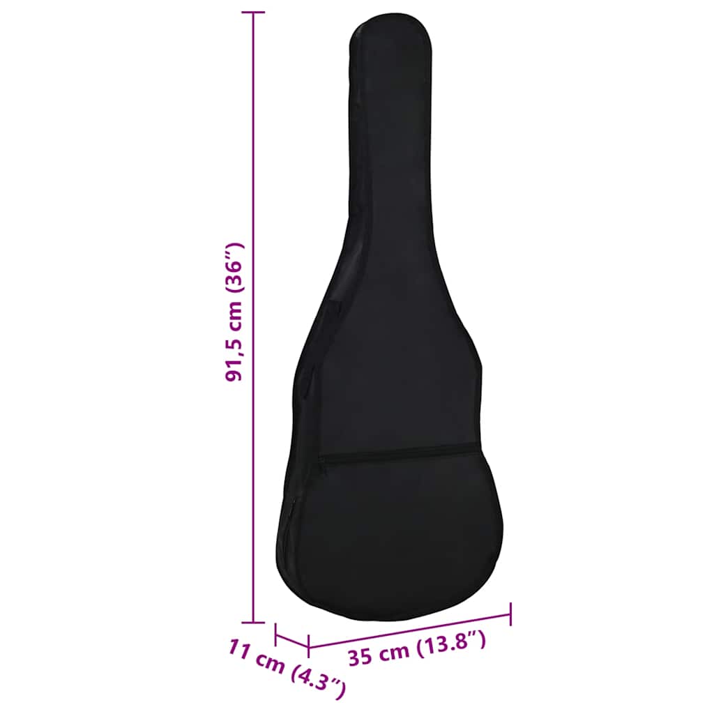 fekete szövet gitártok 1/2 (34")-es klasszikus gitárhoz 94x35 cm