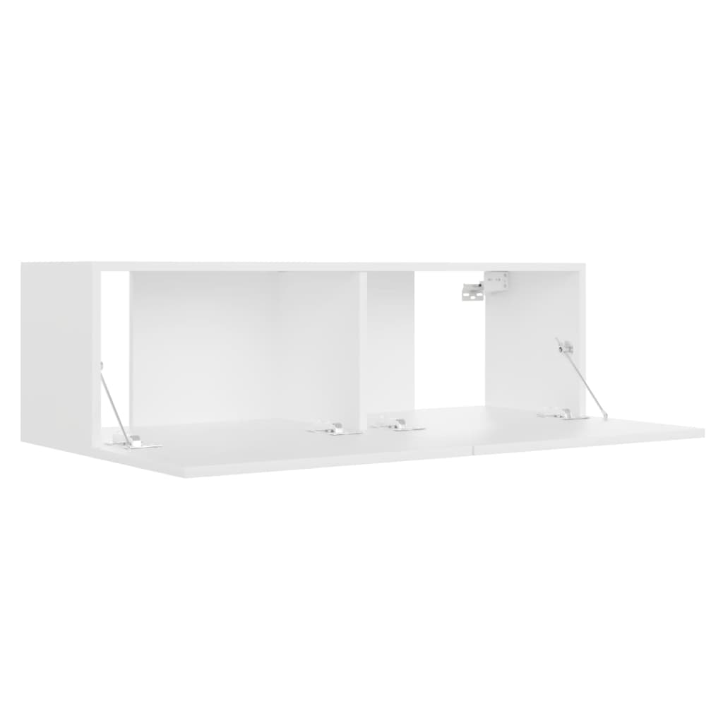 fehér szerelt fa TV-szekrény 100 x 30 x 30 cm