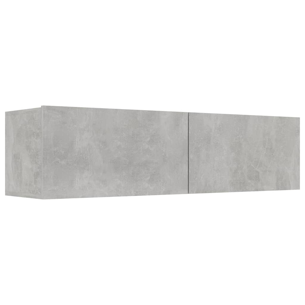 betonszürke szerelt fa TV-szekrény 120 x 30 x 30 cm
