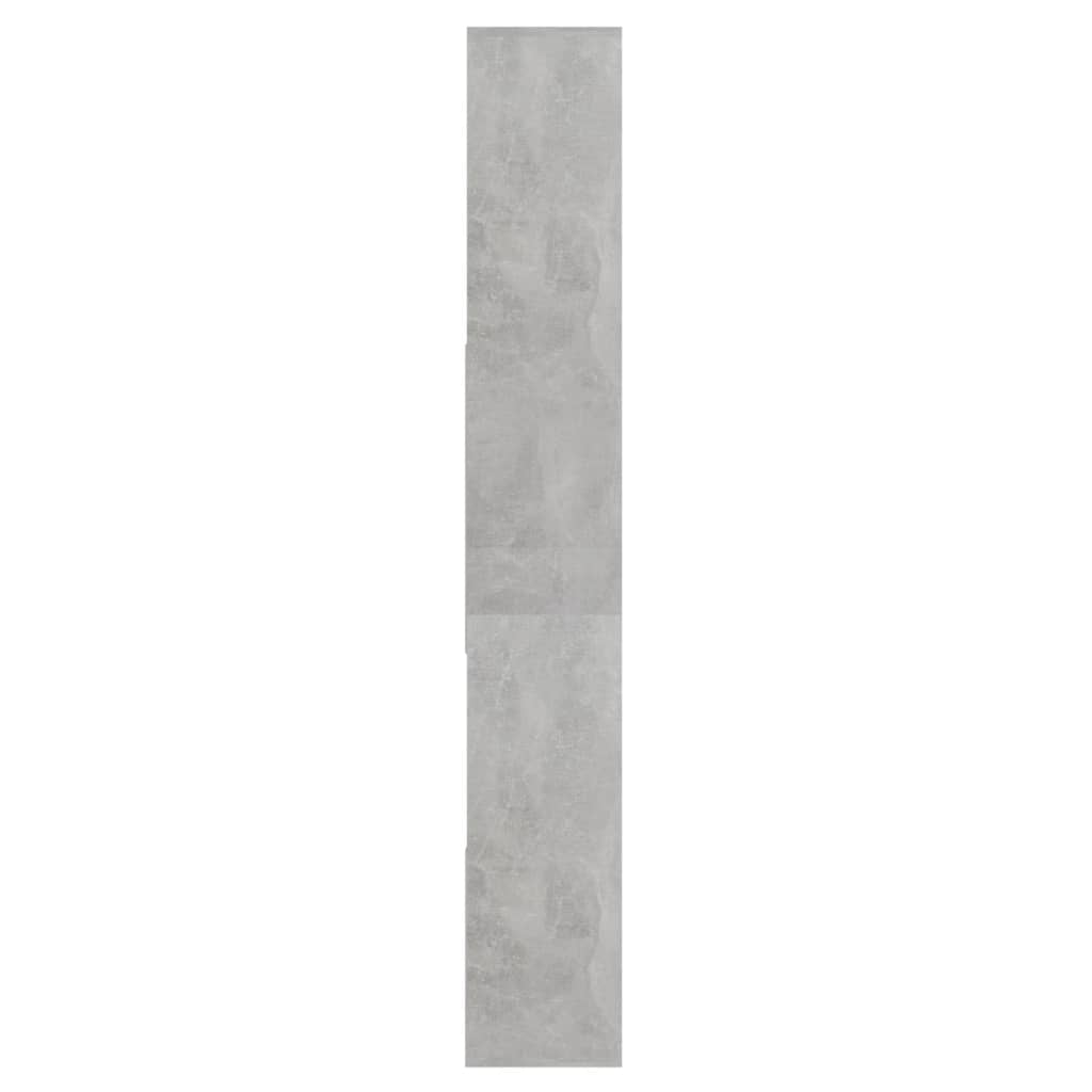 betonszürke szerelt fa könyvszekrény 67 x 24 x 161 cm