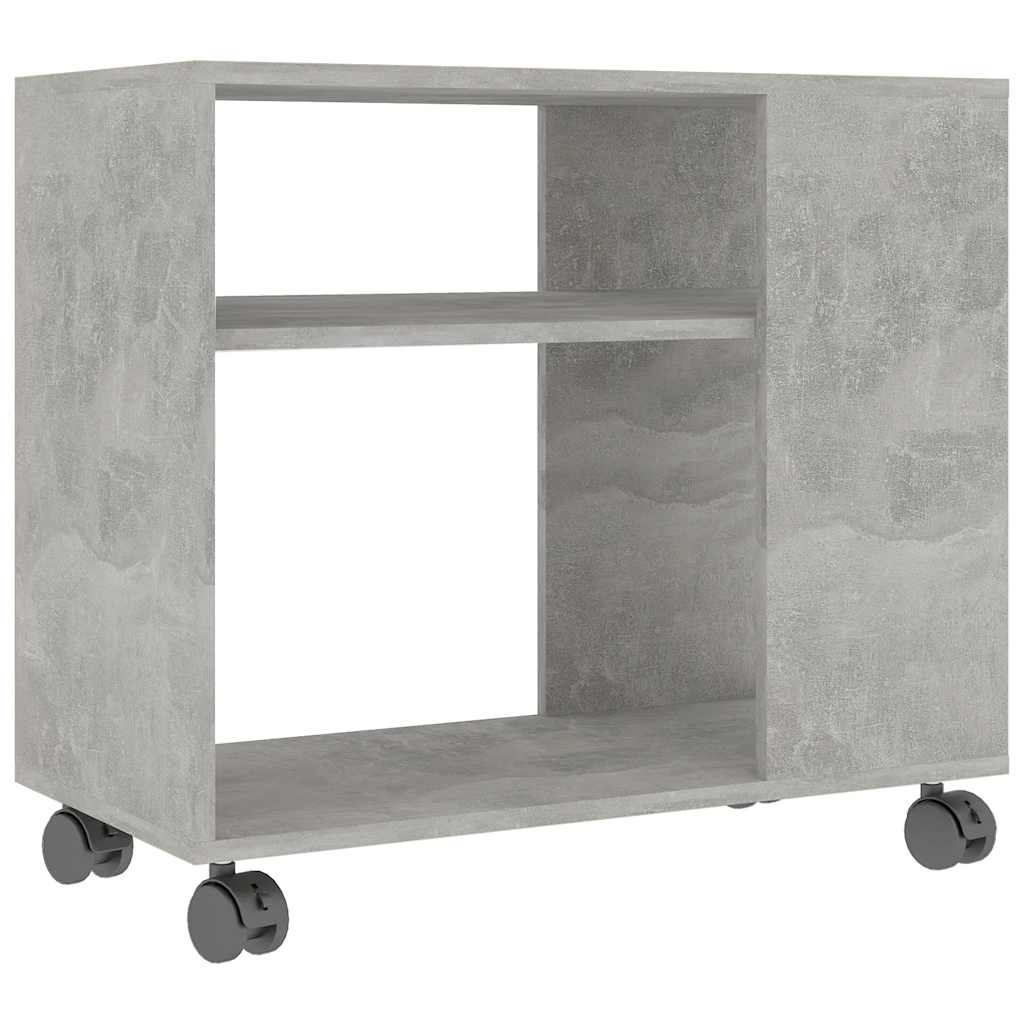 betonszürke szerelt fa kisasztal 70 x 35 x 55 cm