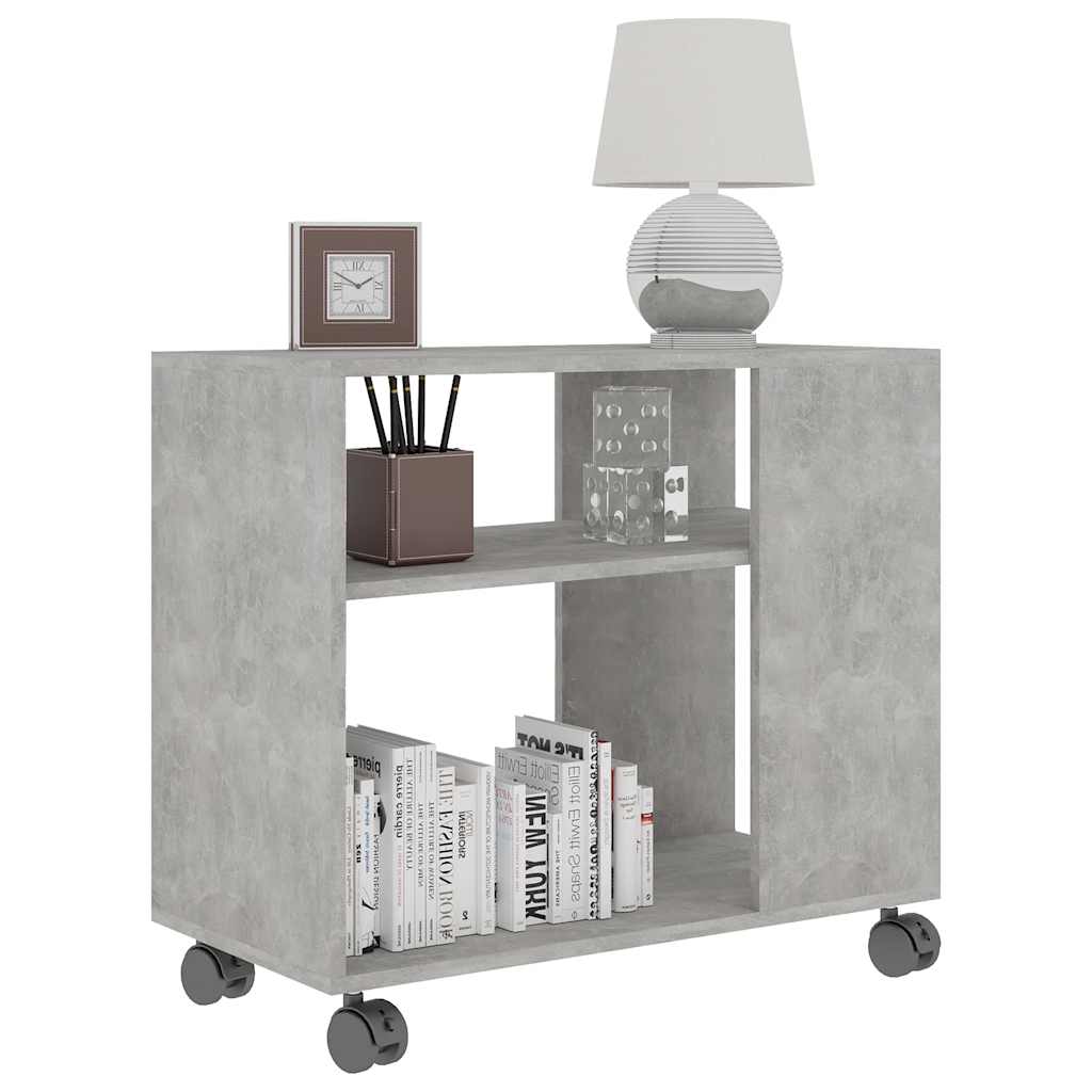 betonszürke szerelt fa kisasztal 70 x 35 x 55 cm