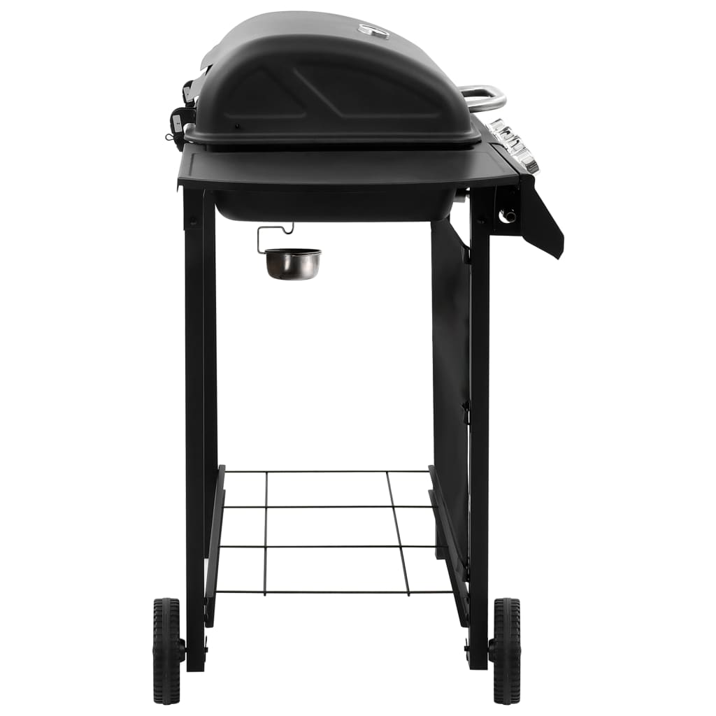 fekete gáz grillsütő 4 égővel