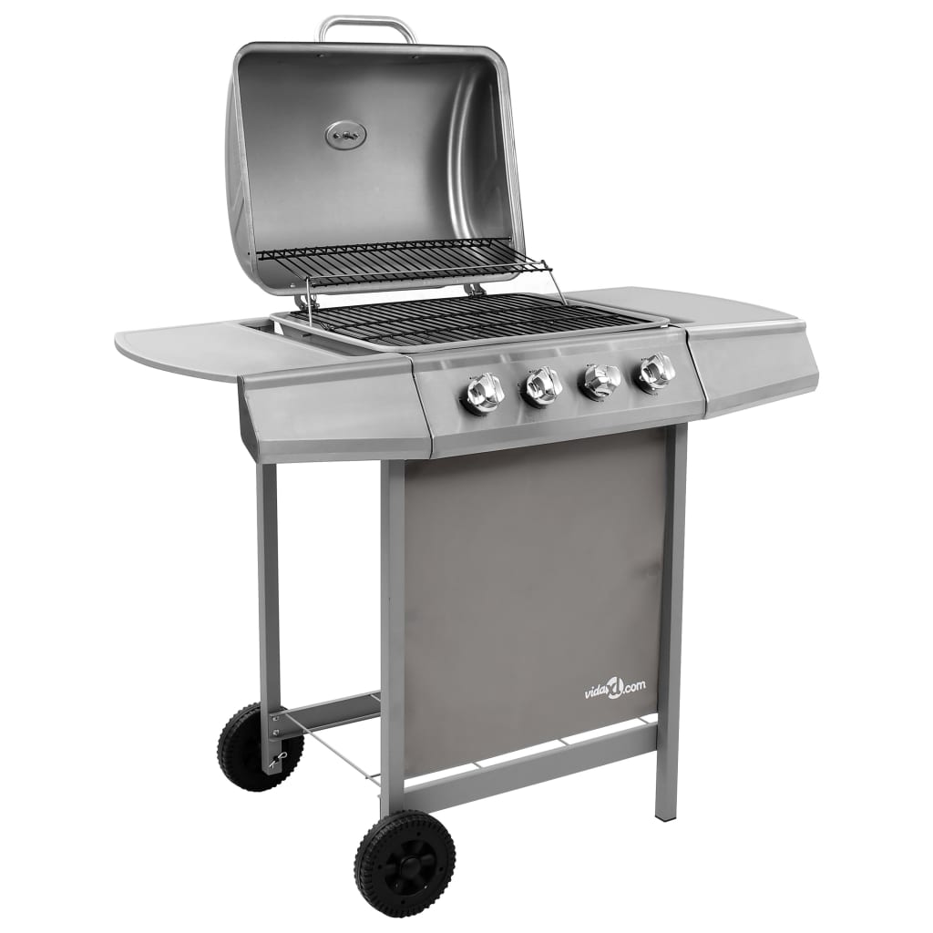 ezüst gáz grillsütő 4 égővel