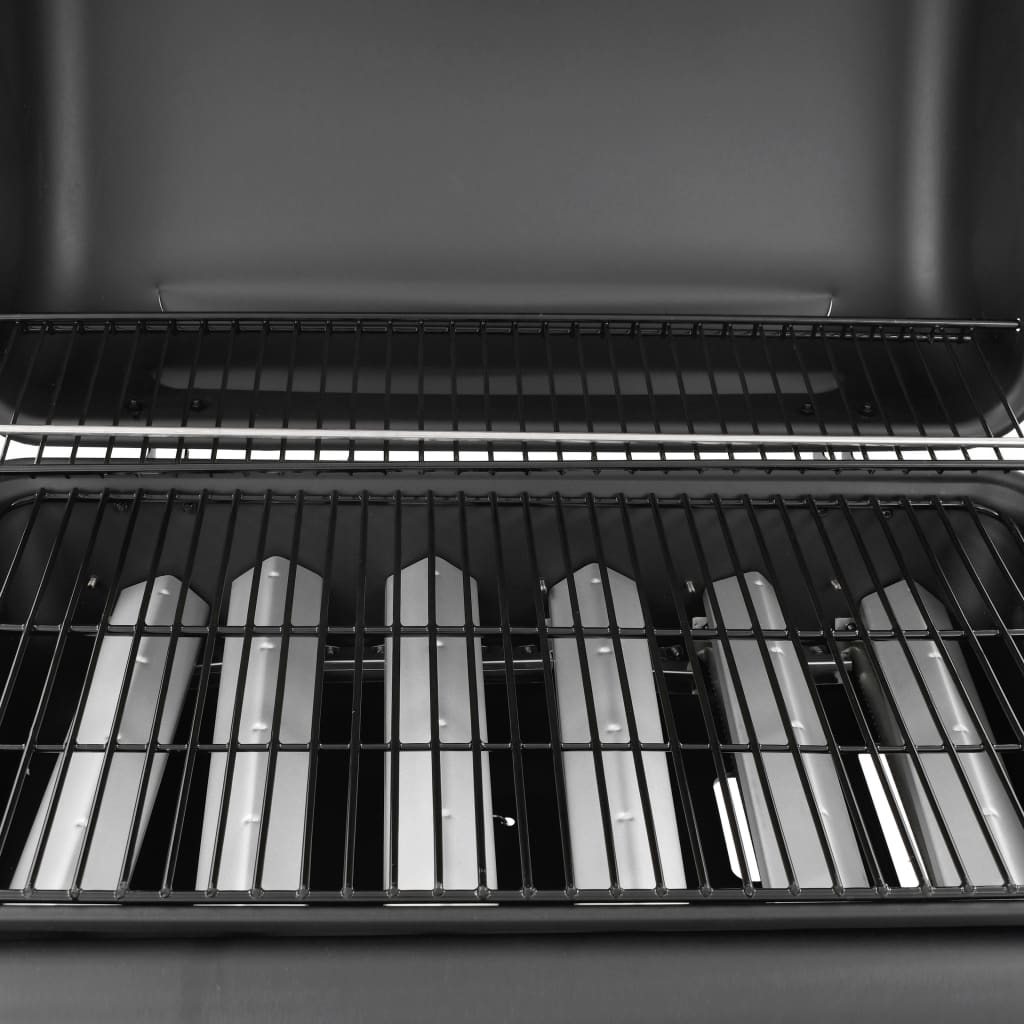 fekete gáz grillsütő 6 égővel