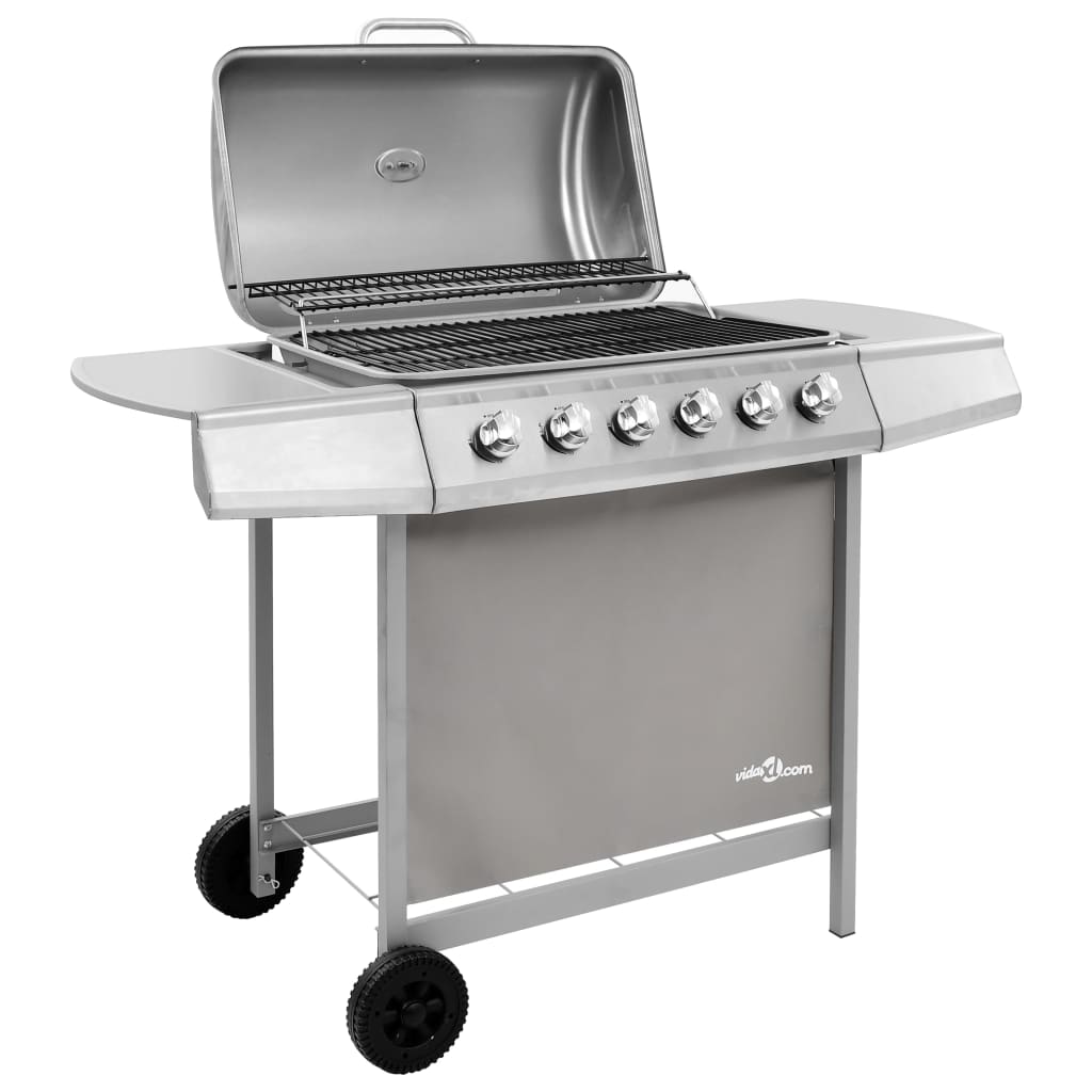 ezüst gáz grillsütő 6 égővel
