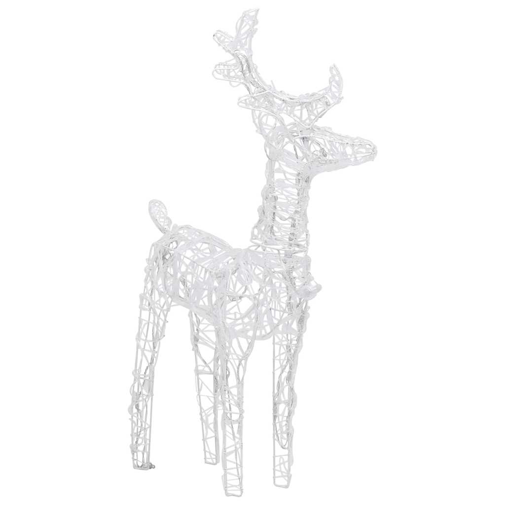akril rénszarvasok és szán karácsonyi dísz 160 LED-del 130 cm
