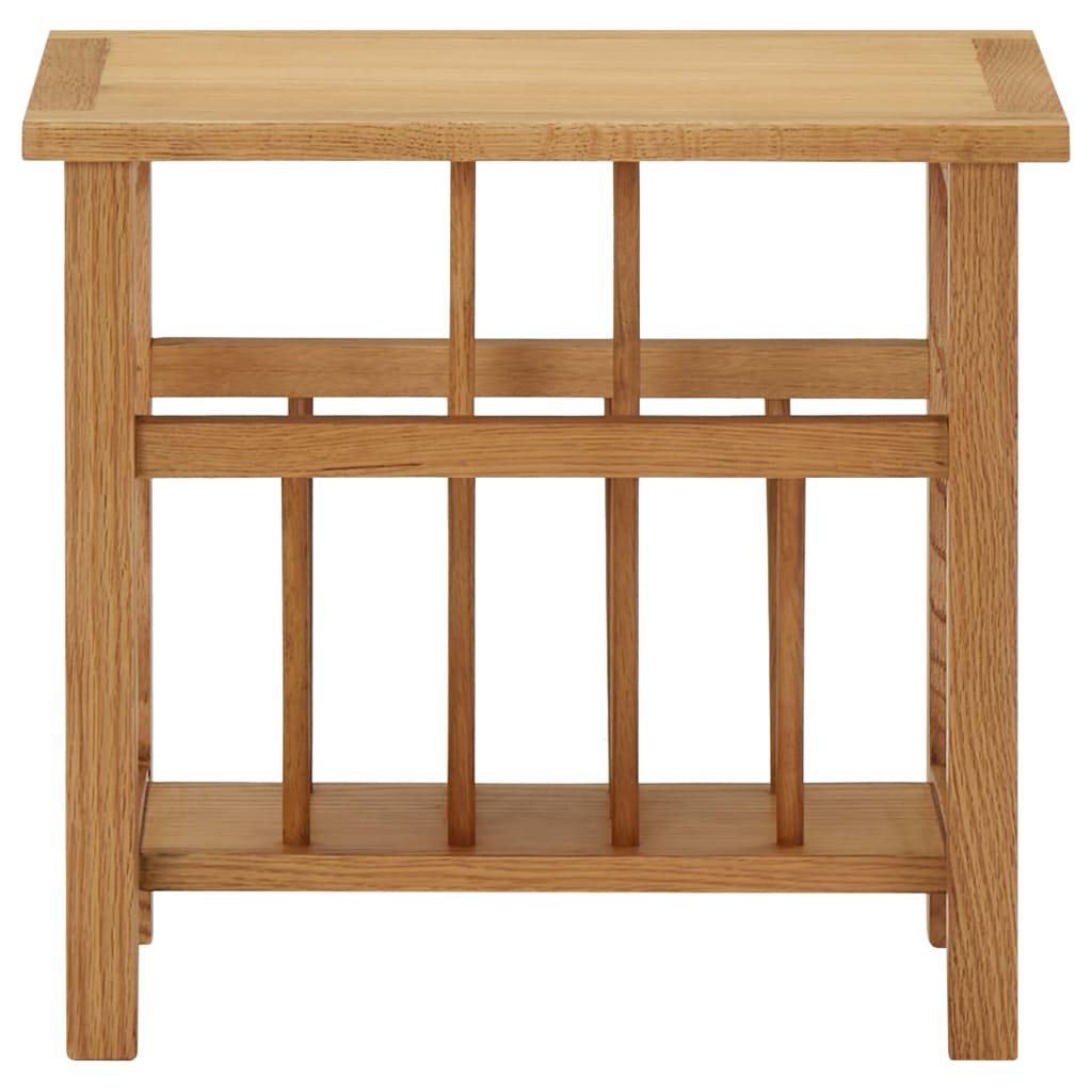 tömör tölgyfa magazinasztal 45 x 27 x 42 cm