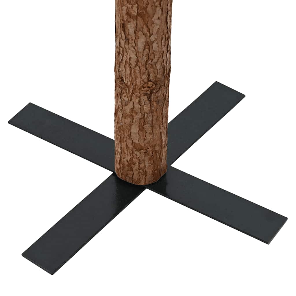 zöld PVC vékony karácsonyfa valódi fával és tobozzal 150 cm