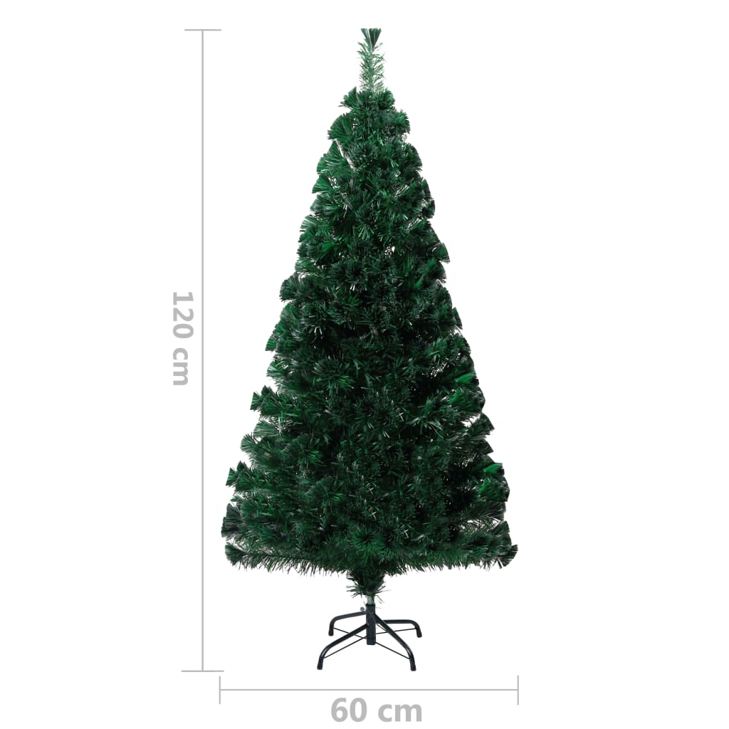 zöld száloptikás műkarácsonyfa állvánnyal 120 cm