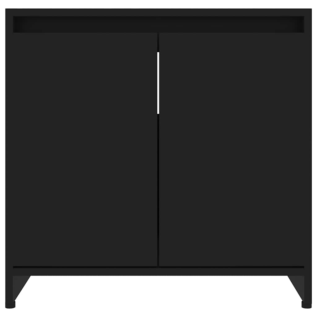 fekete szerelt fa fürdőszobaszekrény 60 x 33 x 61 cm