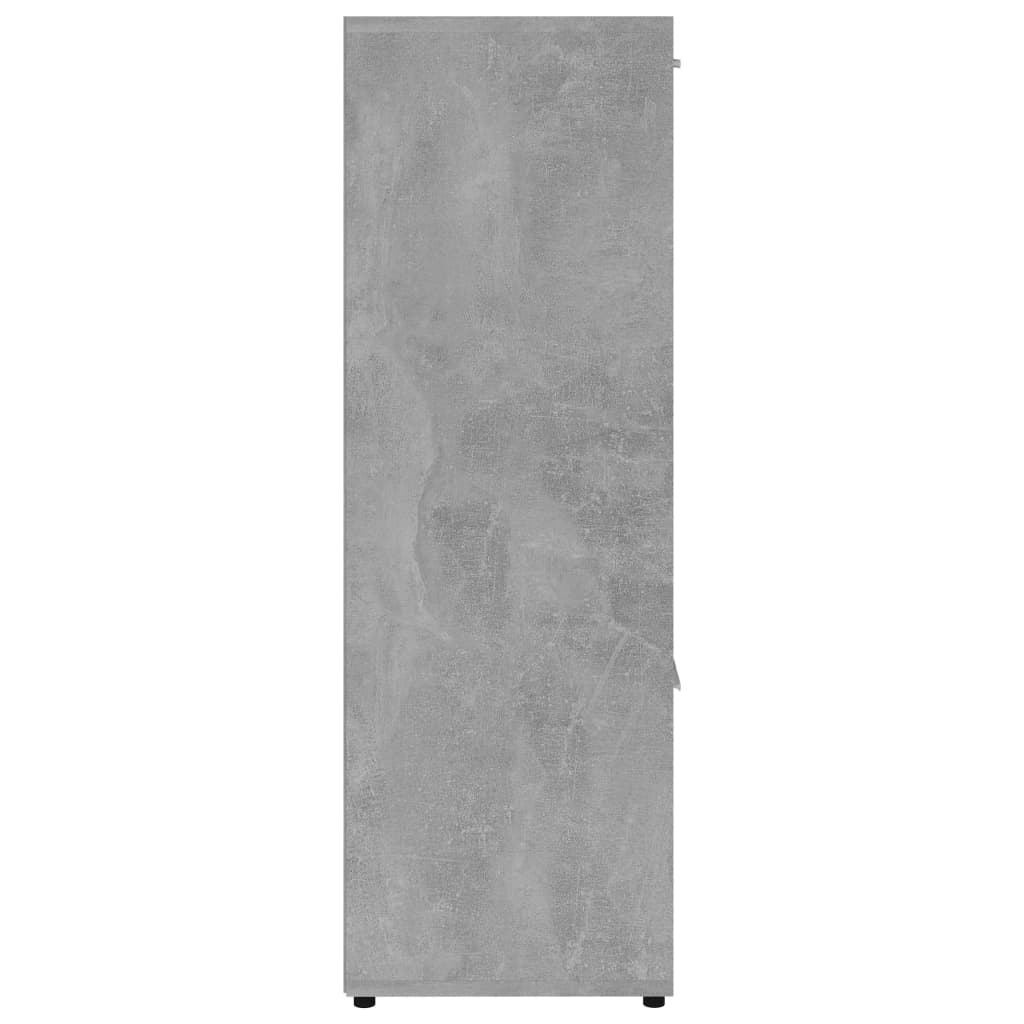 betonszürke szerelt fa könyvszekrény 90 x 30 x 90 cm