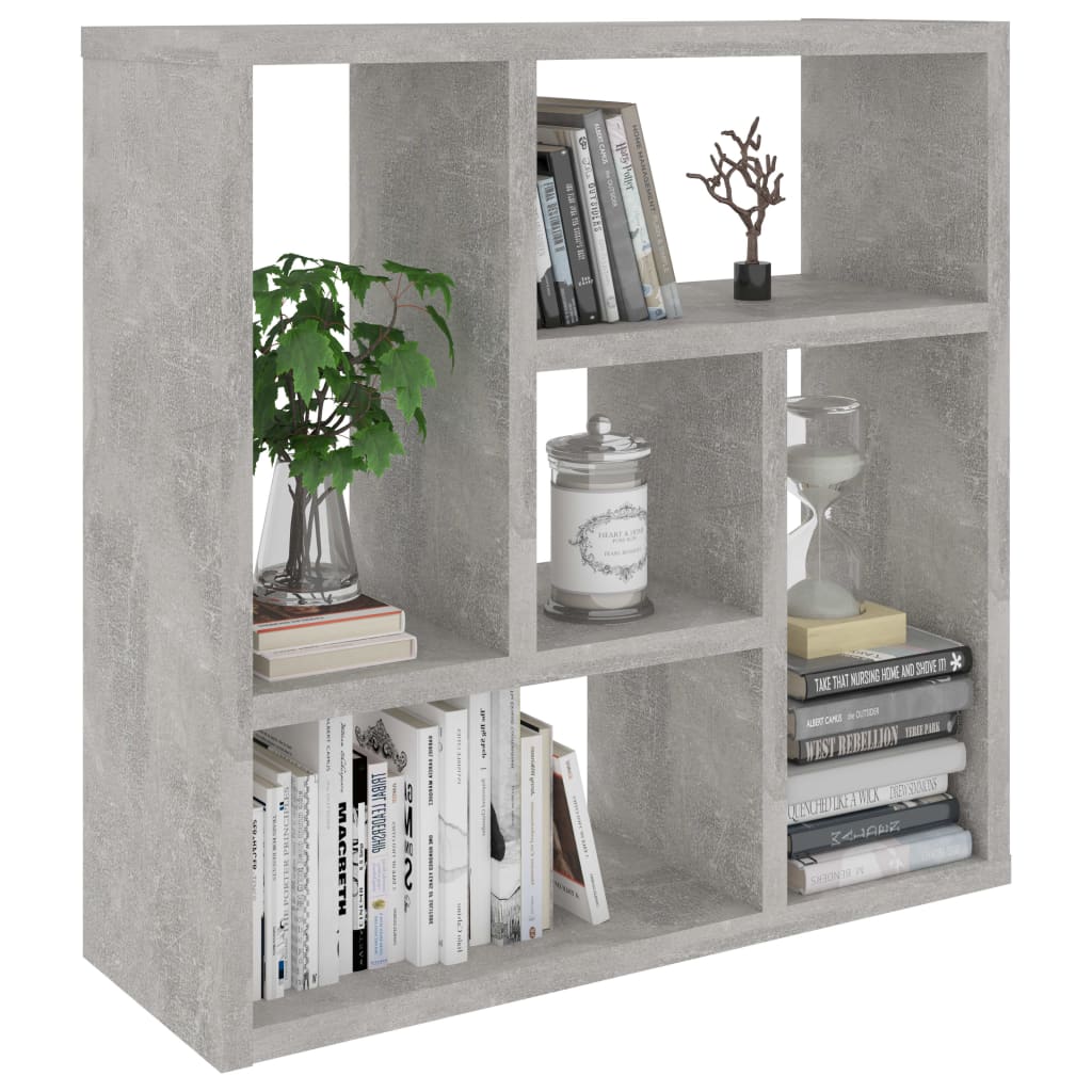 betonszürke szerelt fa fali polc 45,1 x 16 x 45,1 cm