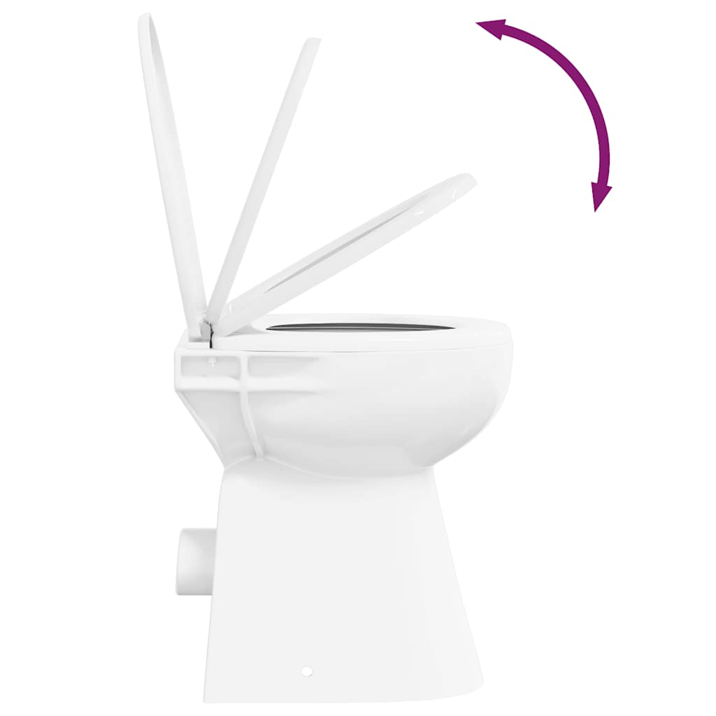 fehér kerámia perem nélküli WC 7 cm extra magasság Soft Close