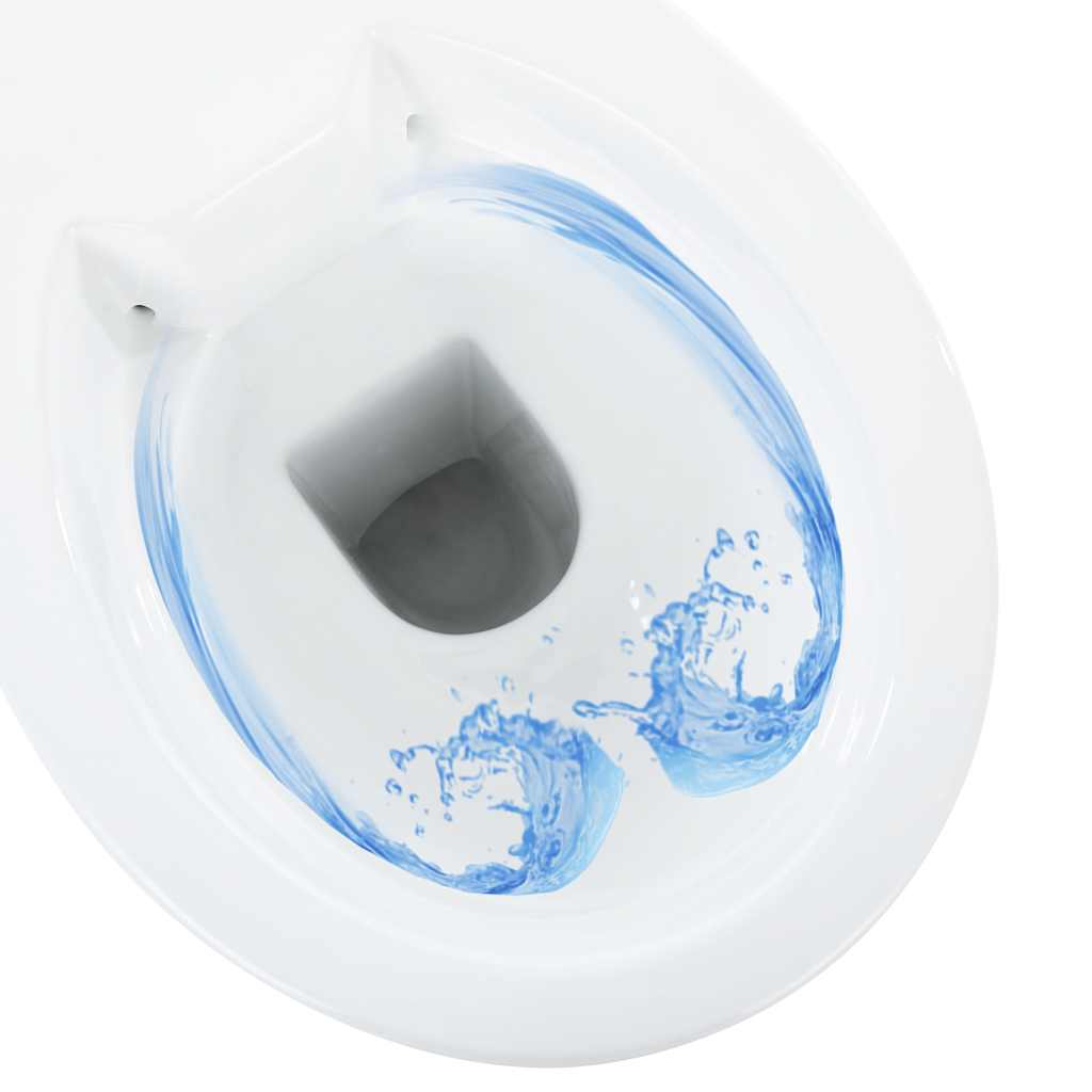 fehér kerámia perem nélküli WC 7 cm extra magasság Soft Close