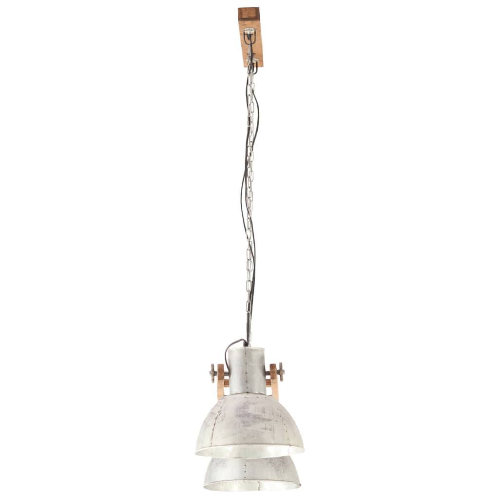 ezüstszínű ipari függőlámpa 25 W 109 cm E27