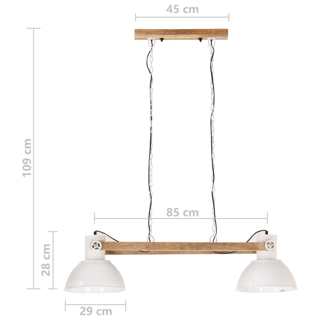 fehér ipari függőlámpa 25 W 109 cm E27