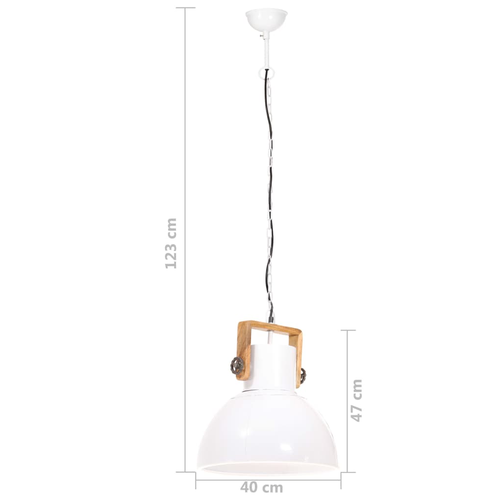 kerek fehér ipari függőlámpa 25 W 40 cm E27