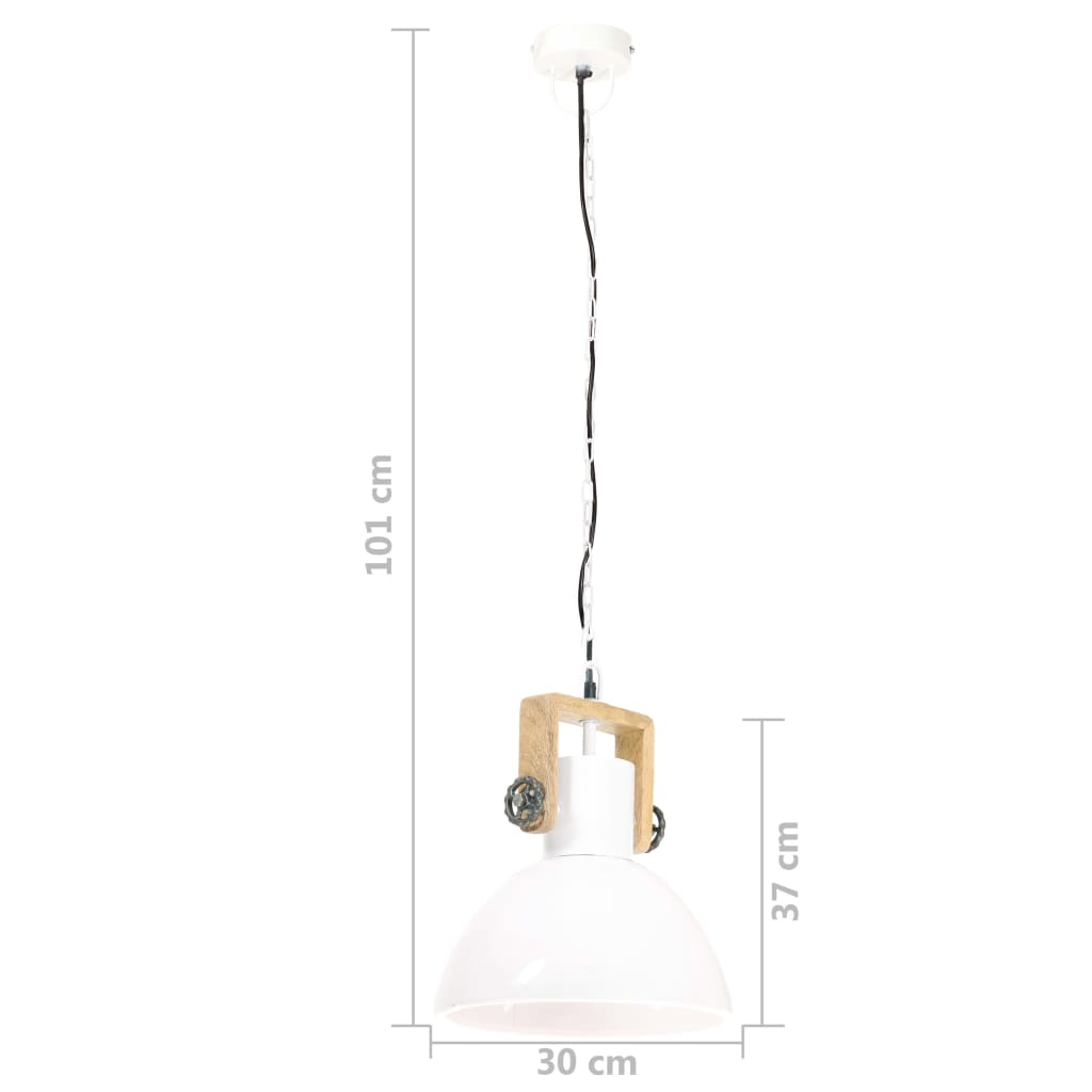 kerek fehér ipari függőlámpa 25 W 30 cm E27