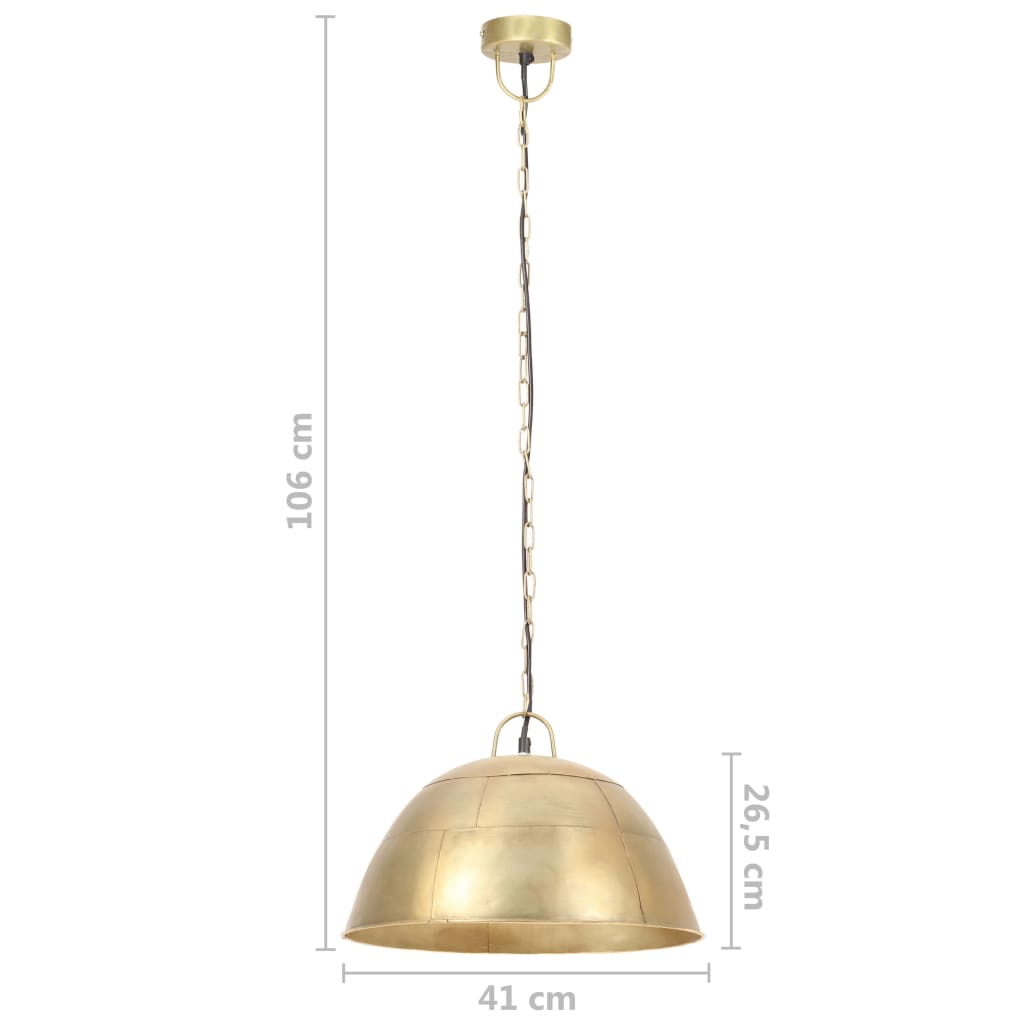kerek sárgaréz ipari függőlámpa 25 W 41 cm E27