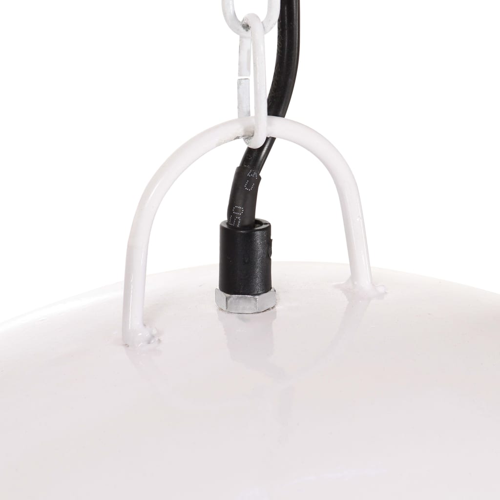 kerek fehér ipari vintage függőlámpa 25 W 41 cm E27