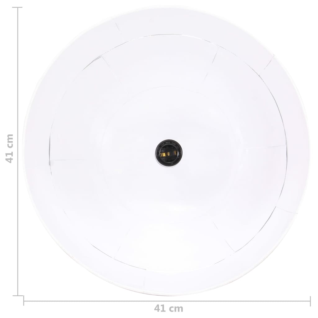 kerek fehér ipari vintage függőlámpa 25 W 41 cm E27