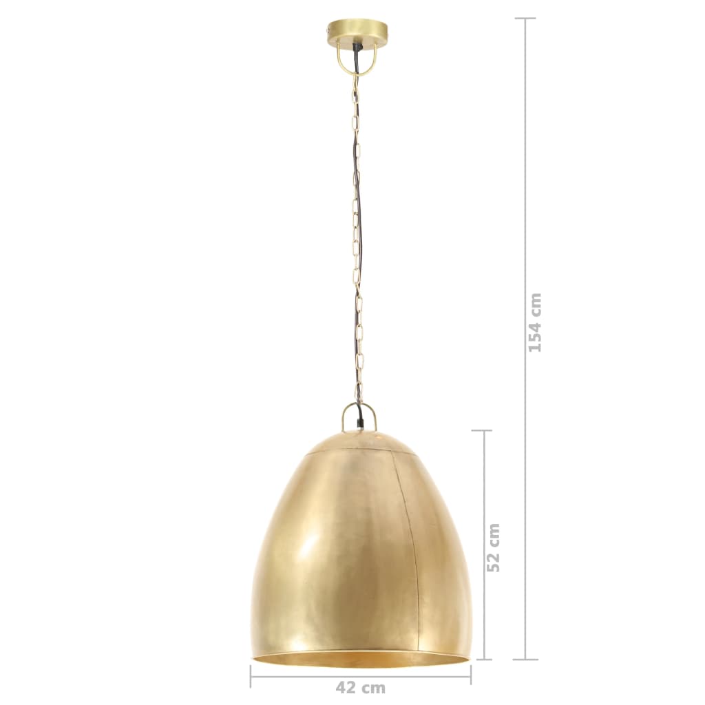 kerek sárgaréz ipari függőlámpa 25 W 42 cm E27