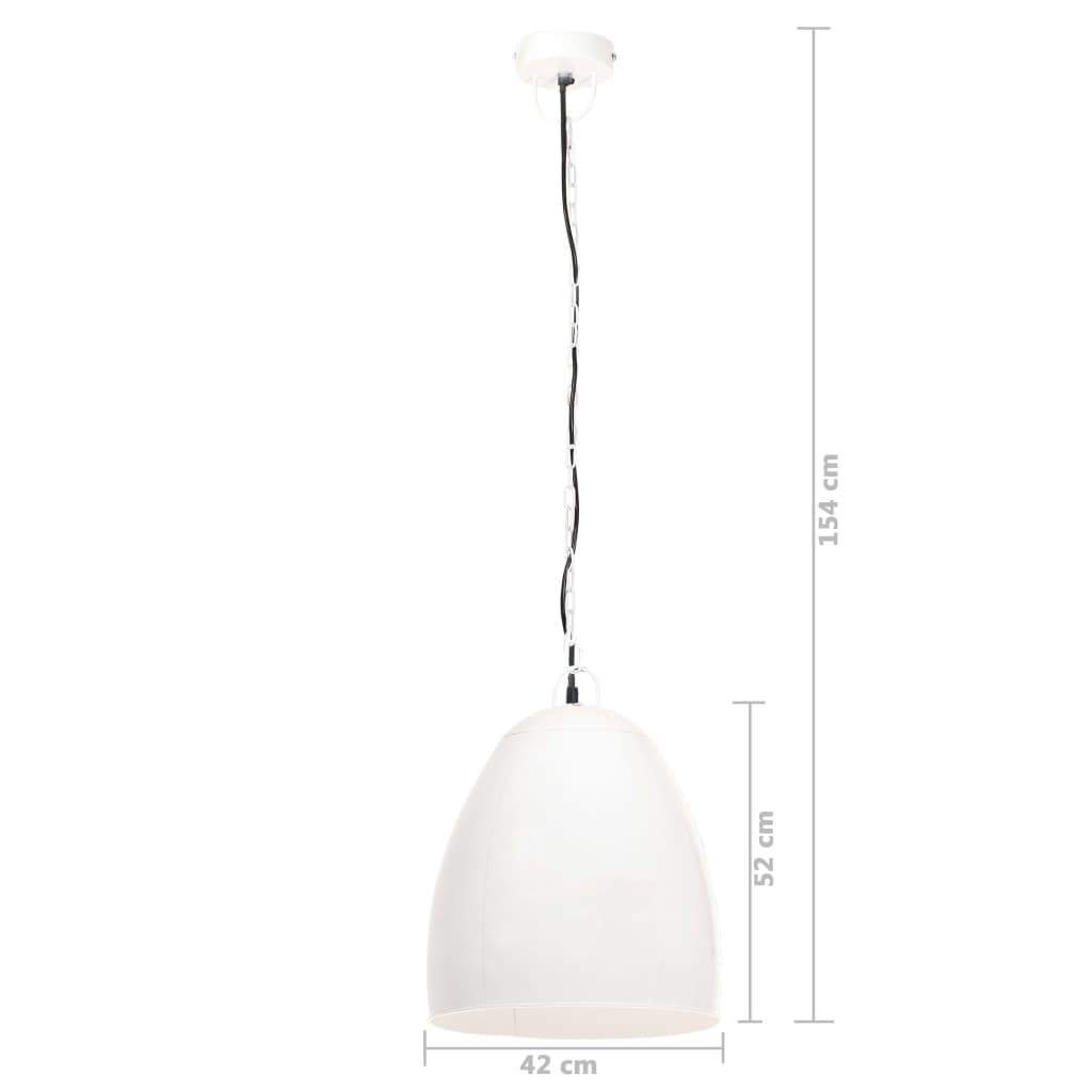 kerek fehér ipari függőlámpa 25 W 42 cm E27