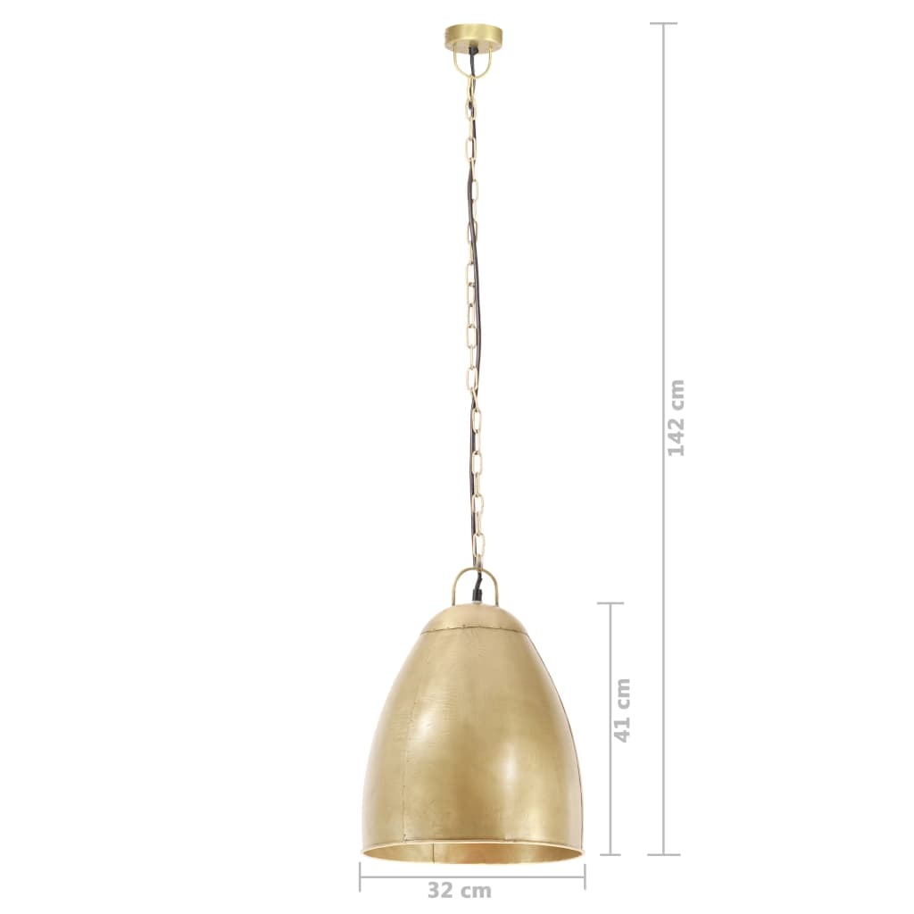 kerek sárgaréz ipari függőlámpa 25 W 32 cm E27