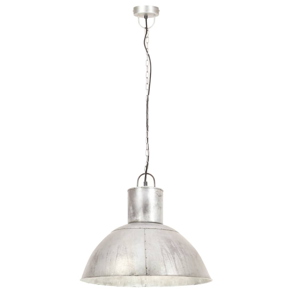 kerek ezüstszínű függőlámpa 25 W 48 cm E27