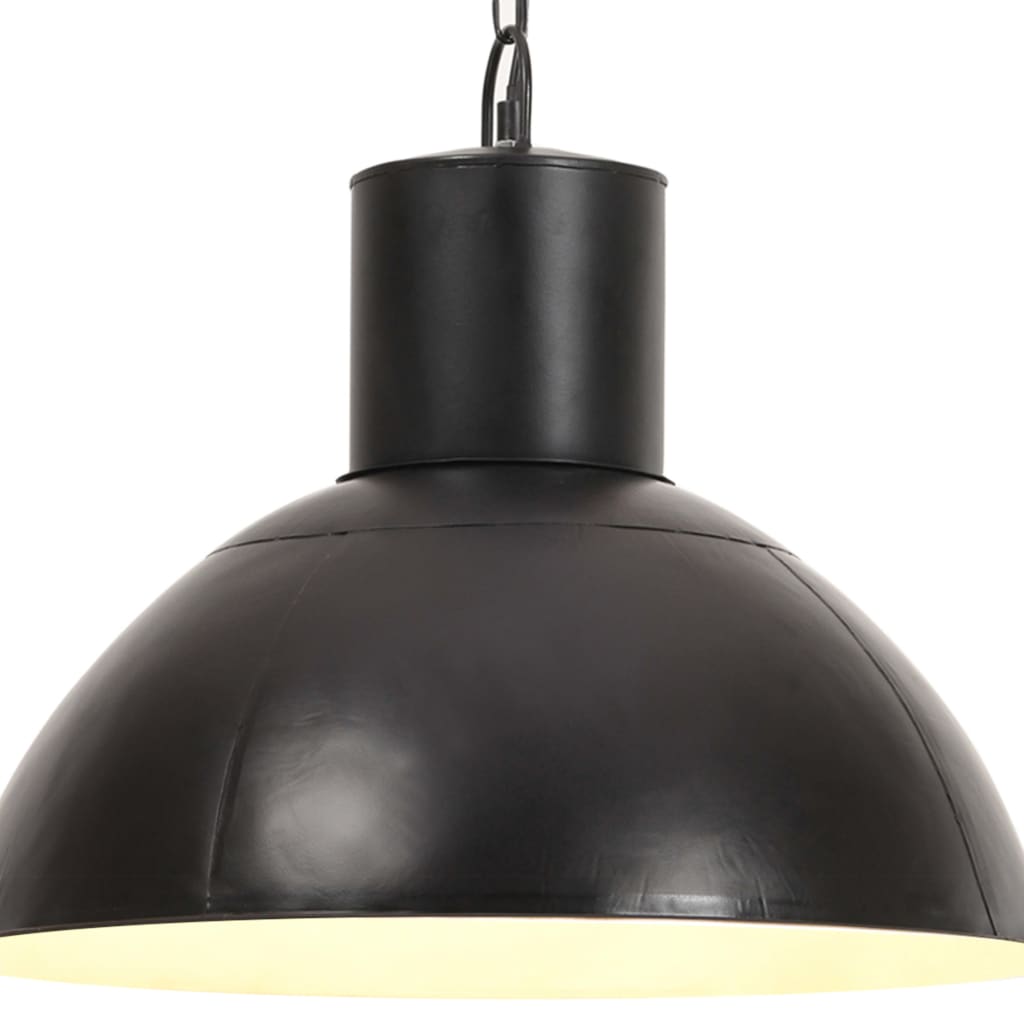 kerek fekete függőlámpa 25 W 48 cm E27