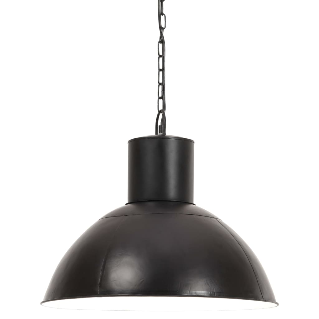 kerek fekete függőlámpa 25 W 48 cm E27