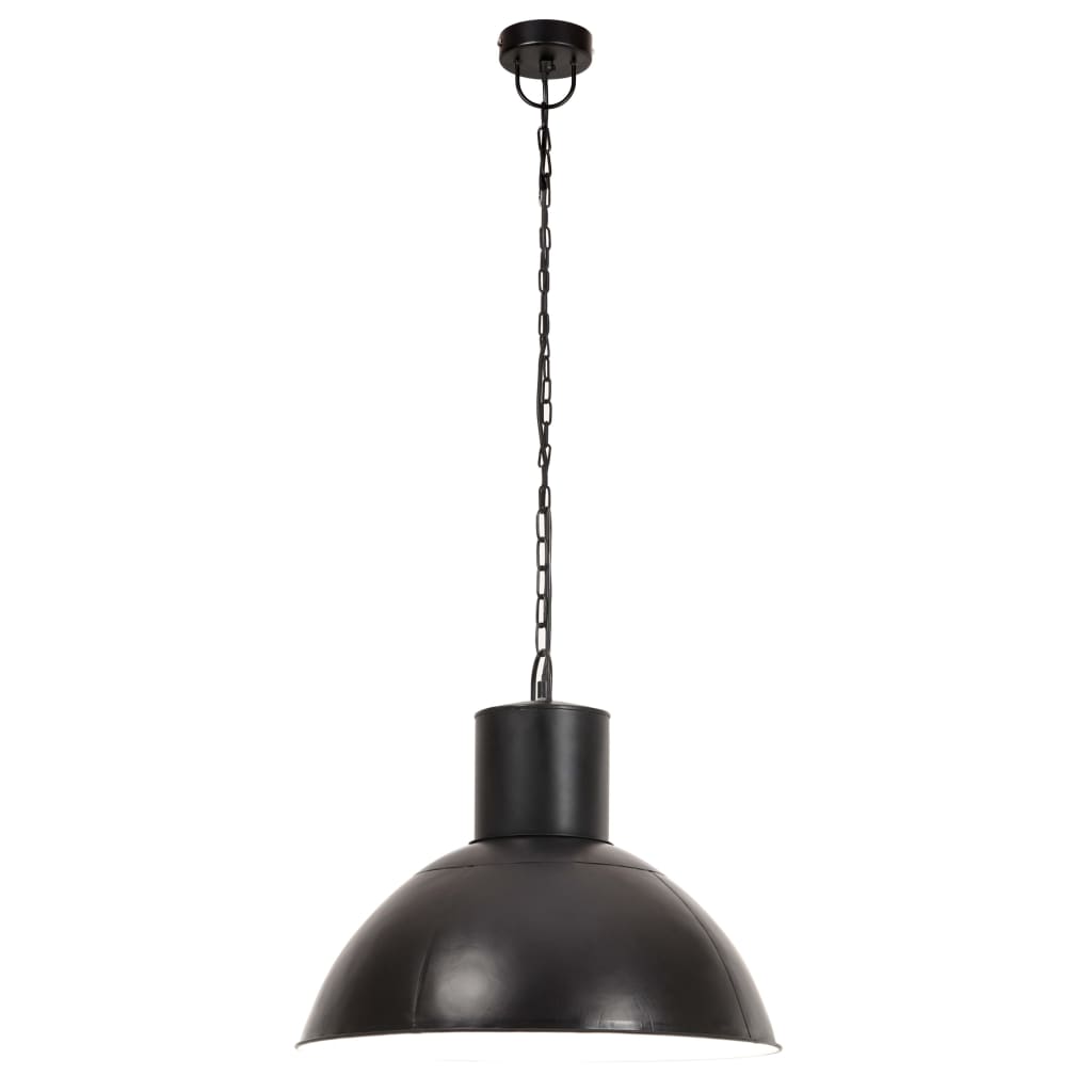 kerek fekete függőlámpa 25 W 48 cm E27