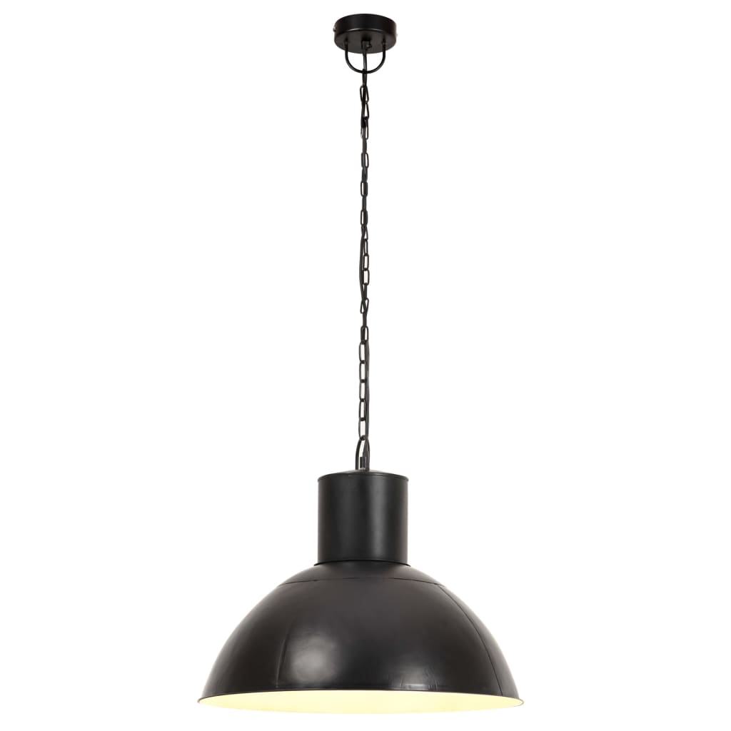 kerek fekete függőlámpa 25 W 48 cm E27