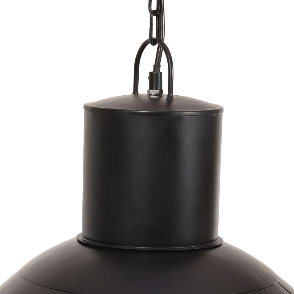 kerek fekete függőlámpa 25 W 48 cm E27