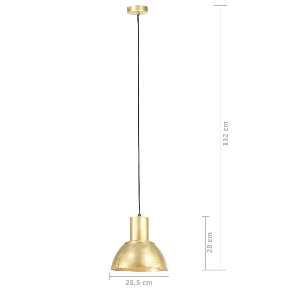 kerek sárgaréz függőlámpa 25 W 28,5 cm E27