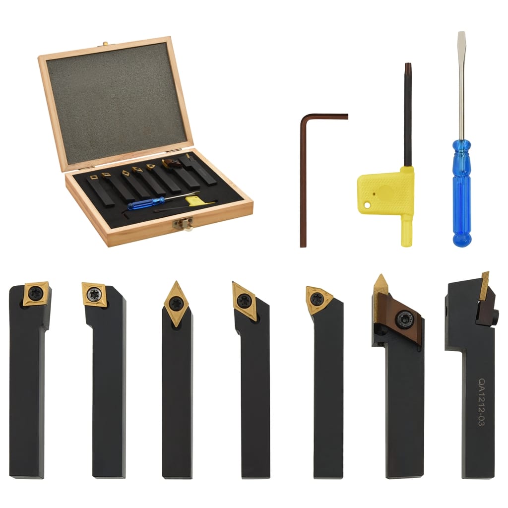 12 részes váltólapos esztergaszerszám készlet 12 x 12 mm 80 mm