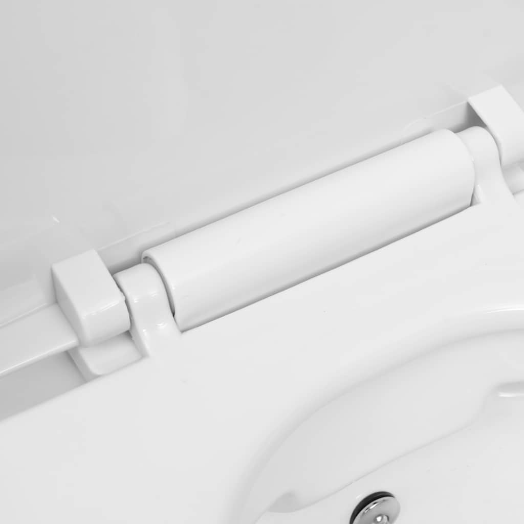 fehér kerámia falra szerelhető perem nélküli WC tartály
