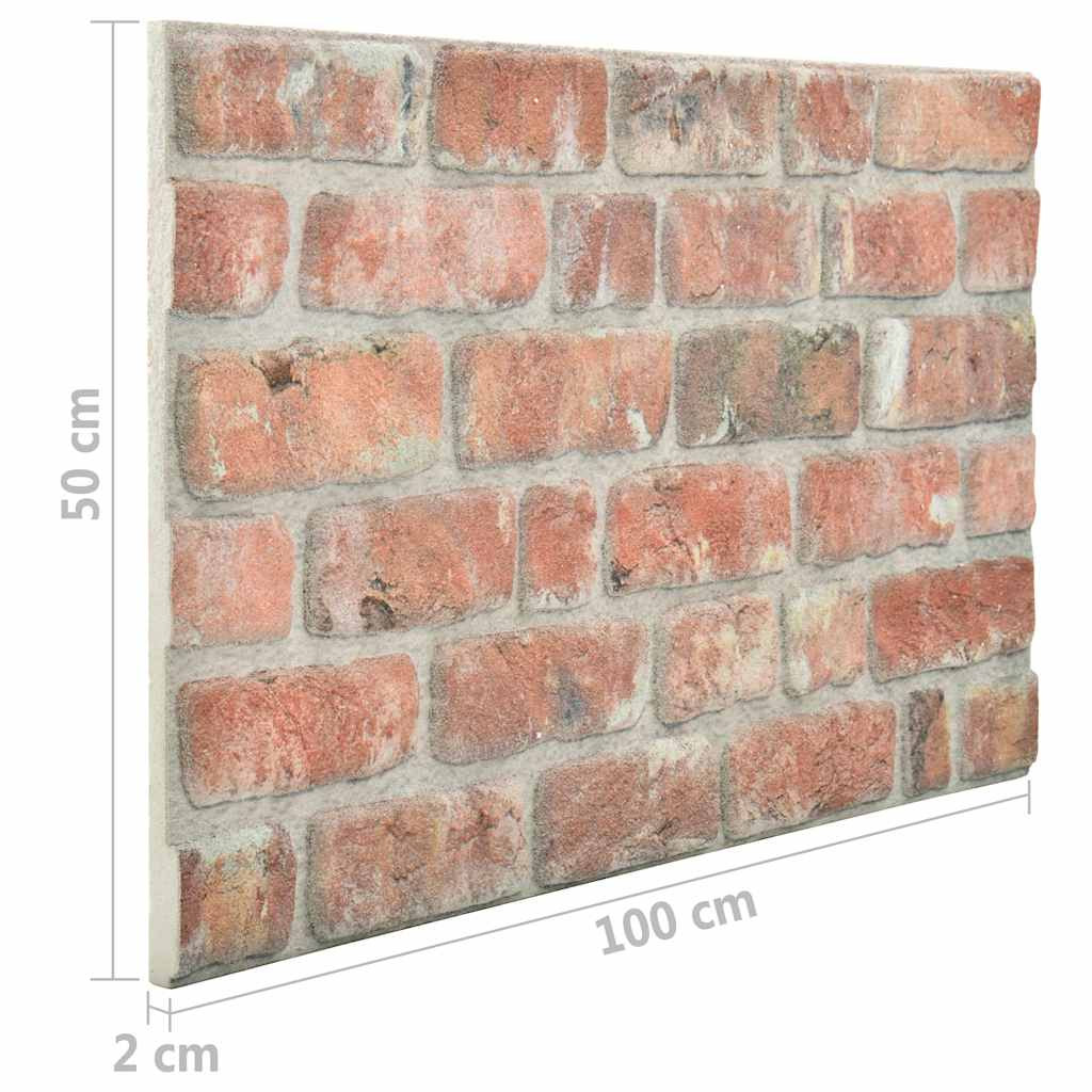 10 db EPS 3D fali panel vörös tégla dizájnnal