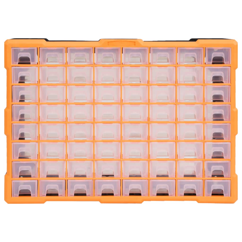 többfiókos szervező 64 fiókkal 52 x 16 x 37,5 cm