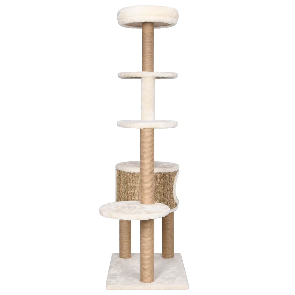 tengerifű macskabútor luxuspárnával és kaparófával 148 cm
