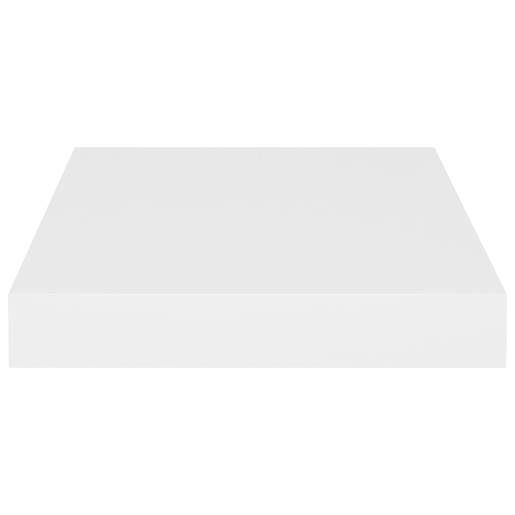 2 db fehér MDF lebegő fali polc 23 x 23,5 x 3,8 cm