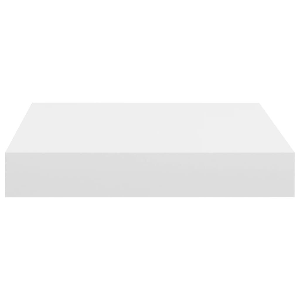 4 db fehér MDF lebegő fali polc 23 x 23,5 x 3,8 cm