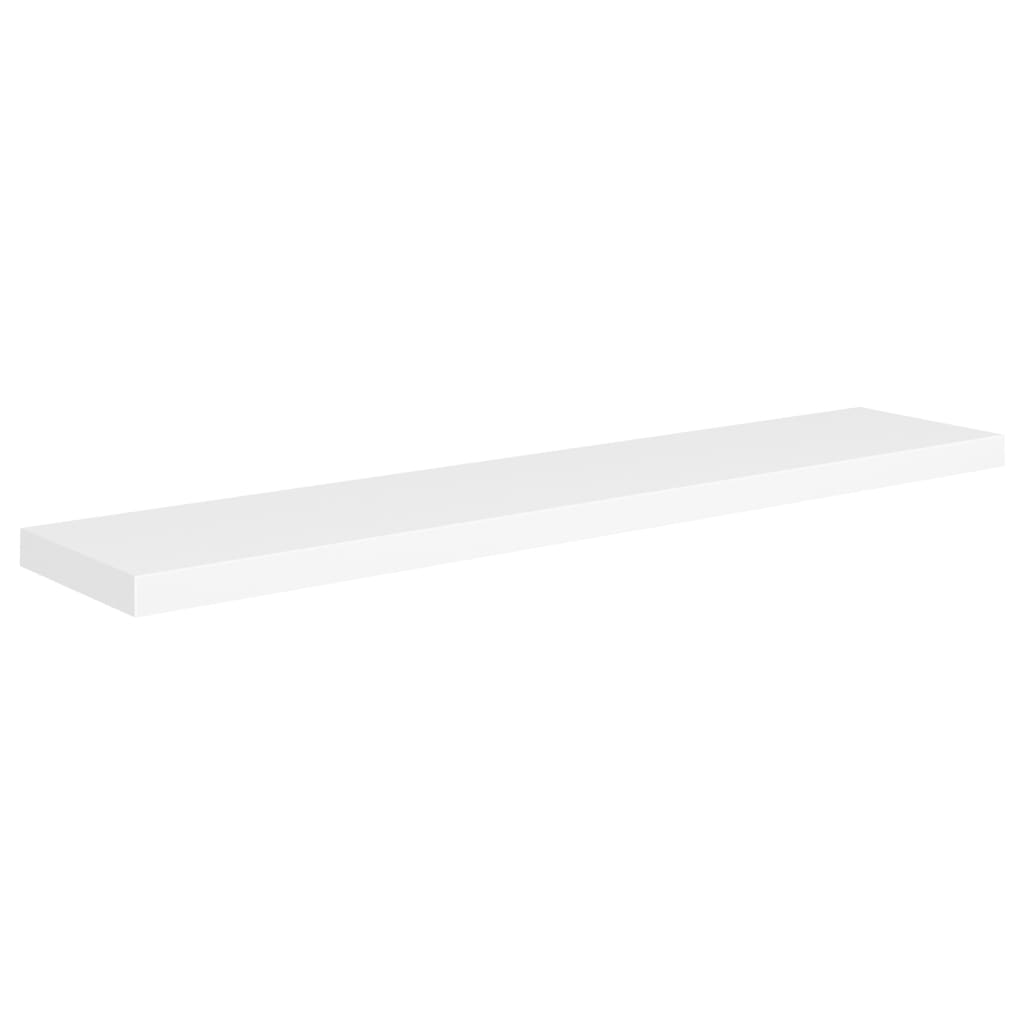 fehér MDF lebegő fali polc 120 x 23,5 x 3,8 cm