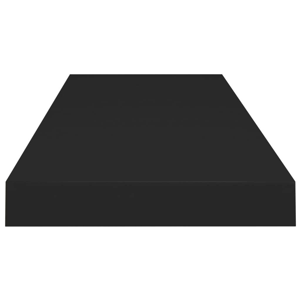 fekete MDF lebegő fali polc 80 x 23,5 x 3,8 cm