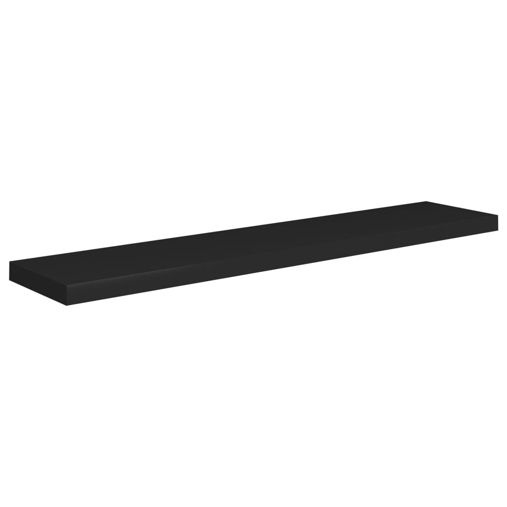 fekete MDF lebegő fali polc 120 x 23,5 x 3,8 cm