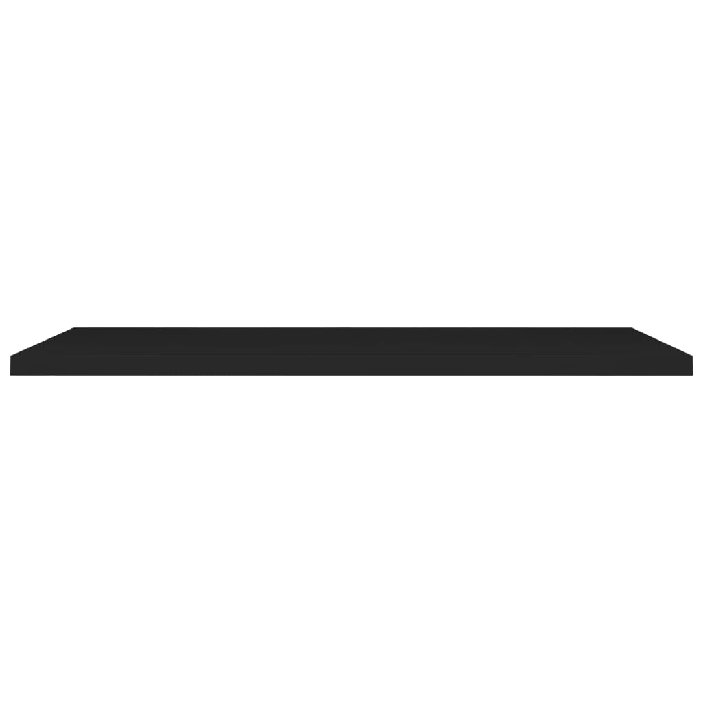 fekete MDF lebegő fali polc 120 x 23,5 x 3,8 cm
