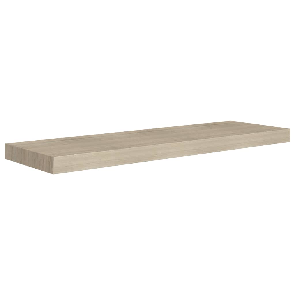 tölgyszínű MDF lebegő fali polc 80 x 23,5 x 3,8 cm