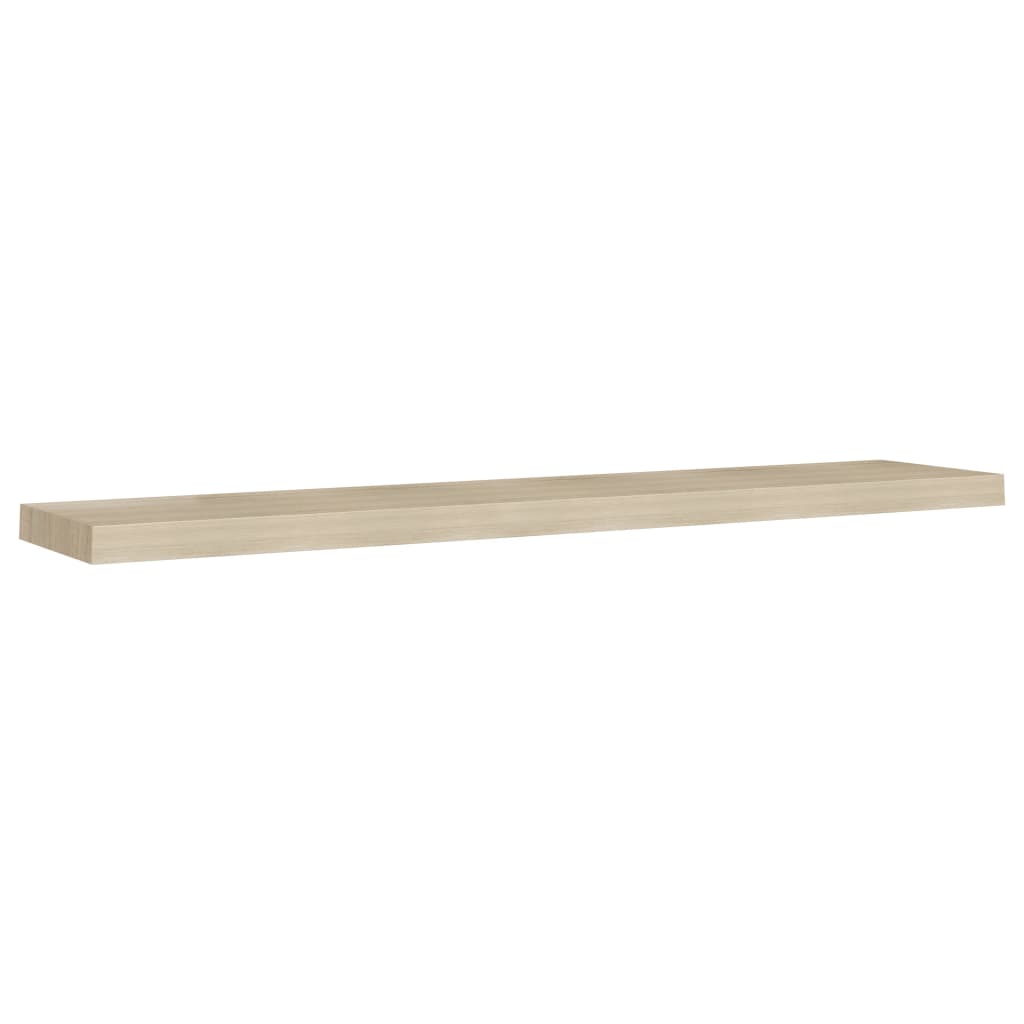 tölgyszínű MDF lebegő fali polc 120 x 23,5 x 3,8 cm